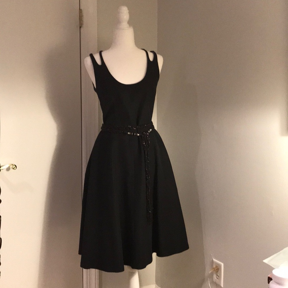 VIVIENNE TAM Black Cocktail Dress w/ Open Back